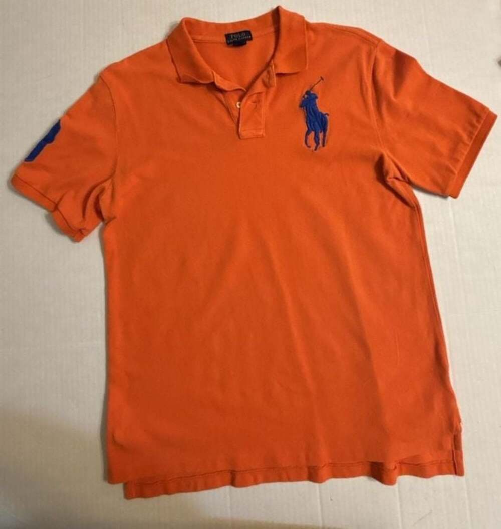 Polo Ralph Lauren Big Pony Orange Short Sleeve Polo Shirt Size XL 18-20